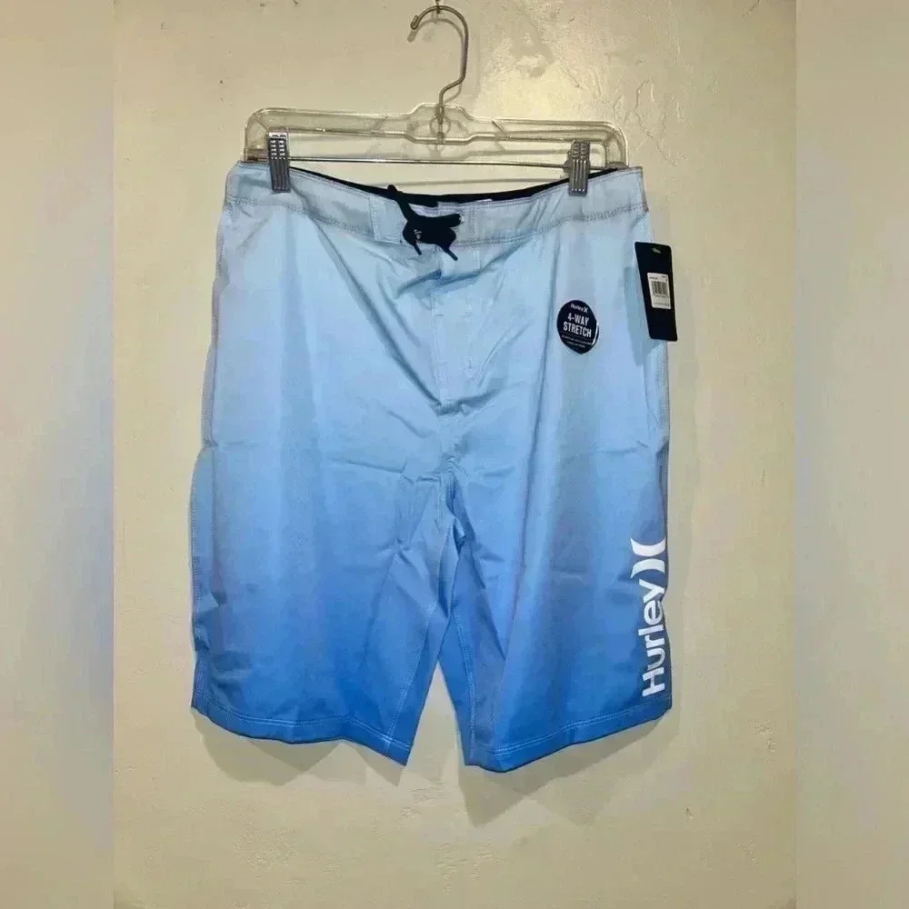 Hurley Dawn Ombre Swim Boardshorts. Boys Size 20. Blue Ombre. NWTS!